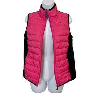 LAUREN Ralph Lauren Quilted Front & Knit Back Sleeveless Puffer Vest Sz M